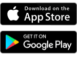 App Store Google Play logos App Store Google Play logos